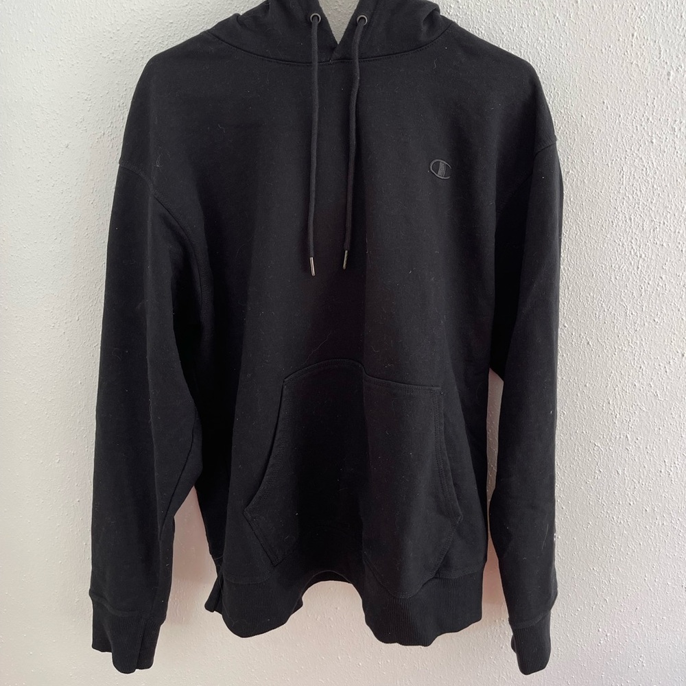 Black champion hoodie